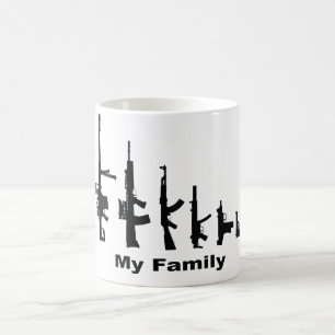 Mug Ma famille (armes à feu d'amour d'I)
