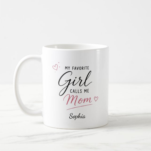 Mug Ma fille préférée m'appelle maman personnalisé (Gauche)