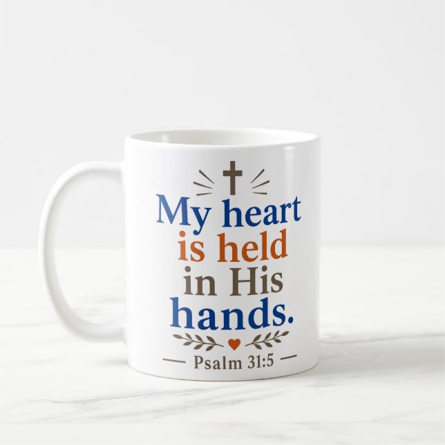 Mug Ma foi chrétienne est tenue dans Ses mains (Gauche)