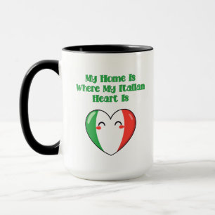 Mug Ma maison est là où est mon cœur italien Design