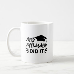 Mug Ma Maman l'a Fait Diplôme Dessin Étoile Rose