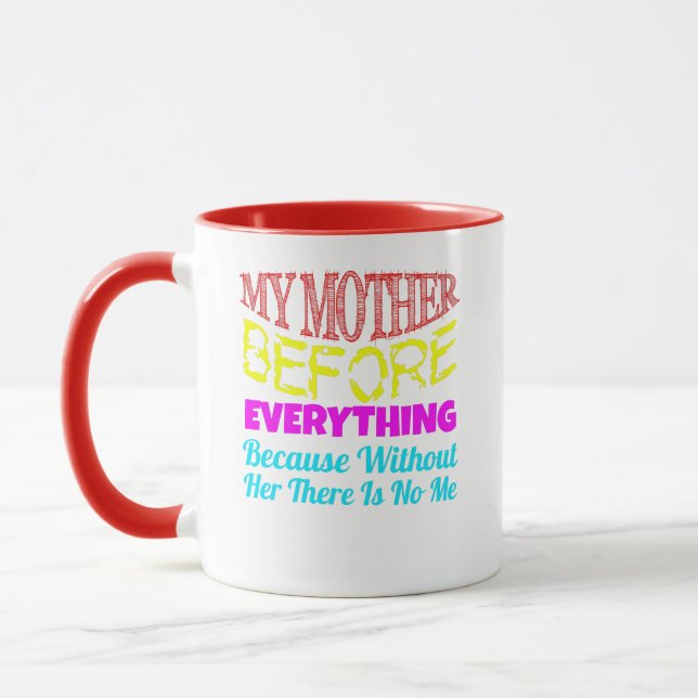 Mug Ma mère avant tout – Cadeau pour maman (Gauche)