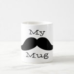 Mug Ma Moustache Mustache<br><div class="desc">Une moustache noire bouclés juste pour vous ! ! ! Ma collection Mustache est parfaite pour quelqu'un qui a toujours voulu une moustache de sa propre personne. Customiser en changeant la couleur de l'arrière - plan et/ou le texte. Design créé par Black Brook Photography avec graphisme de Pixabay Janvier 2015....</div>