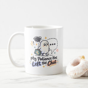 Mug Ma patience a quitté le chat - Mignon fantôme drôl