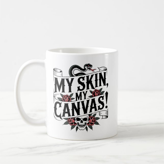Mug Ma peau, ma toile Art de tatouage (Gauche)