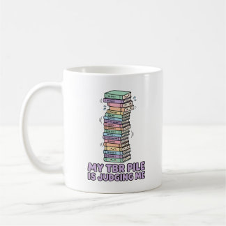 Mug Ma pile de livres à lire me juge Drôle Livre Vecte