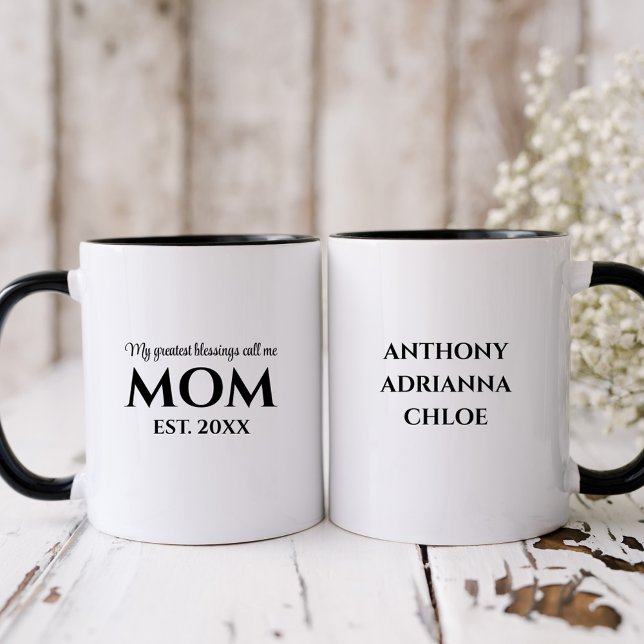 Mug Ma plus grande bénédiction, appelle-moi maman (Créateur téléchargé)