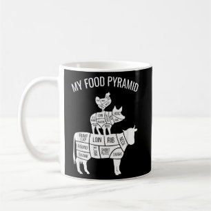 Mug Ma pyramide alimentaire Funny Carnivore Cow Cow Co