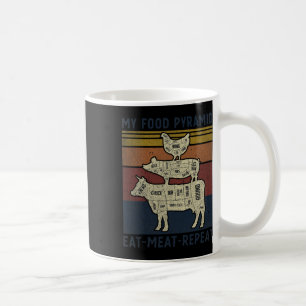 Mug Ma pyramide alimentaire Manger de la viande Répéte