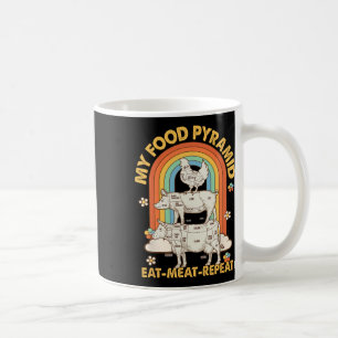 Mug Ma pyramide alimentaire Manger de la viande Répéte