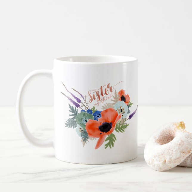 Mug Ma Soeur Mon Ami Dit Fleurs (Avec donut)