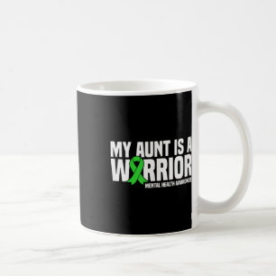 Mug Ma Tante Est Une Guerrière Vert Ruban Santé Mental
