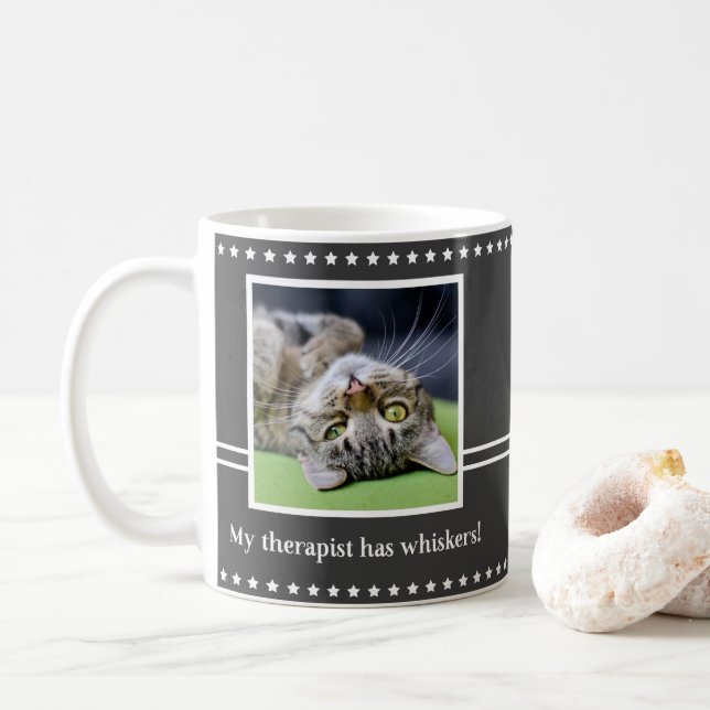 Mug Ma thérapeute a des moustaches Photo (Avec donut)