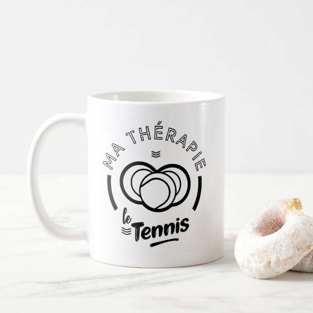 Mug Ma thérapie le tennis (Avec donut)