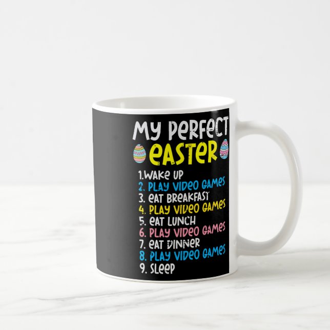 Mug Ma vidéo de jeu de Pâques parfaite Funny Gamer Boy (Droite)
