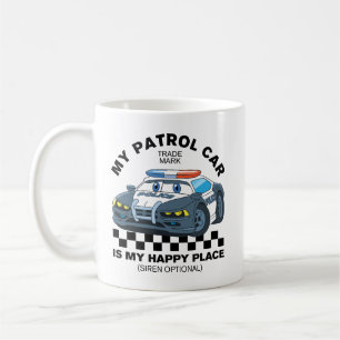 Mug Ma voiture de patrouille est mon endroit heureux
