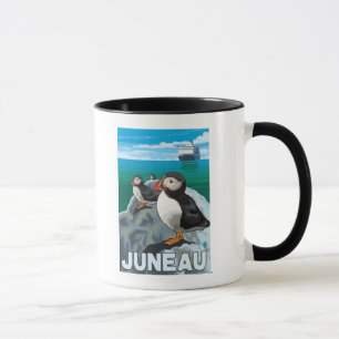 Mug Macareux et bateau de croisière - Juneau, Alaska