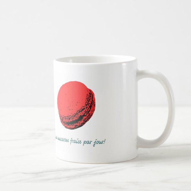 Mug macaron aux fraises (Droite)