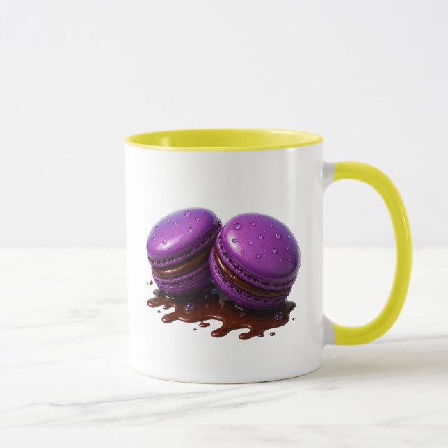 Mug Macarons Violets Gourmands (Droite)
