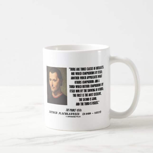 Mug Machiavel trois classes de citation d'intellects (Droite)