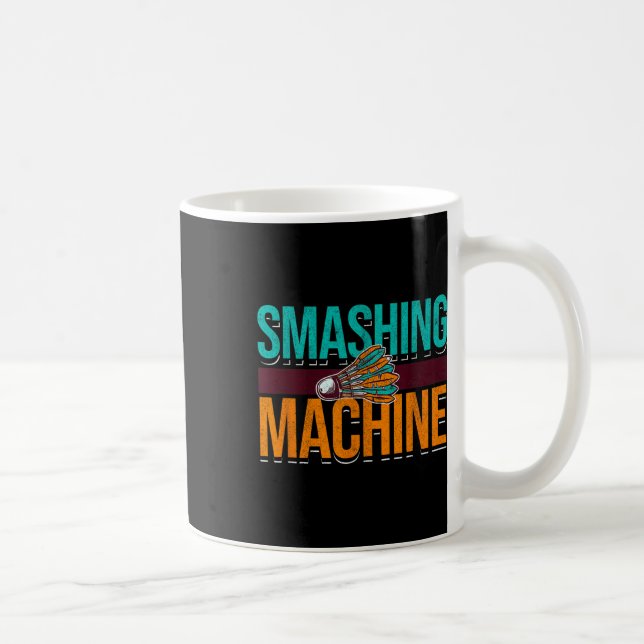 Mug Machine à casser Navette Retro Birdie Badminton (Droite)