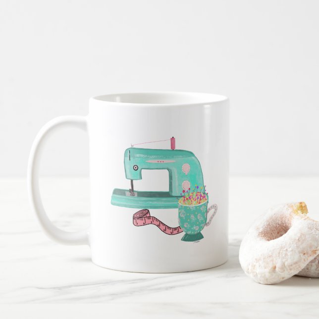 Mug machine à coudre (Avec donut)