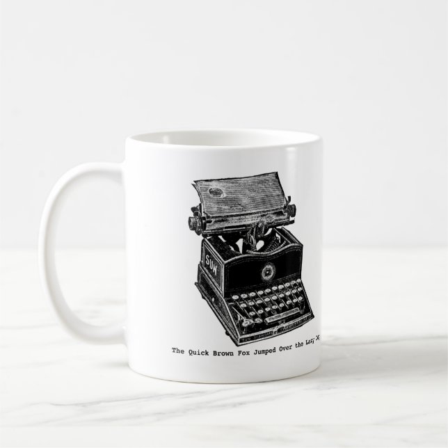 Mug Machine à écrire, le Fox rapide de brun… (Gauche)