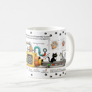 Mug Machine de Montage de Chat Drôle