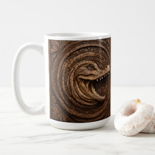 Mug Mâchoires effrayantes : impression sur bois de cro