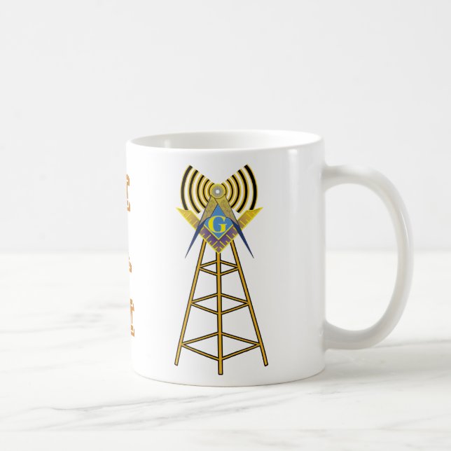Mug Maçon de radio-amateur (Droite)