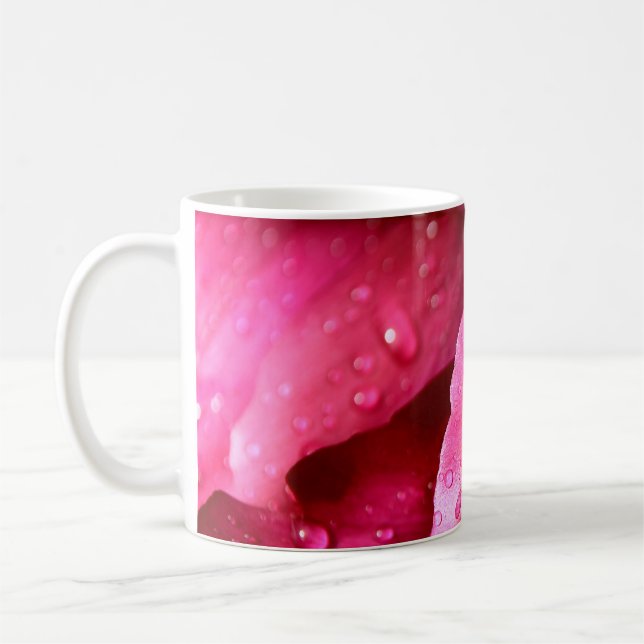 Mug Macro de rosée de feuille de fleurs chute la natur (Gauche)