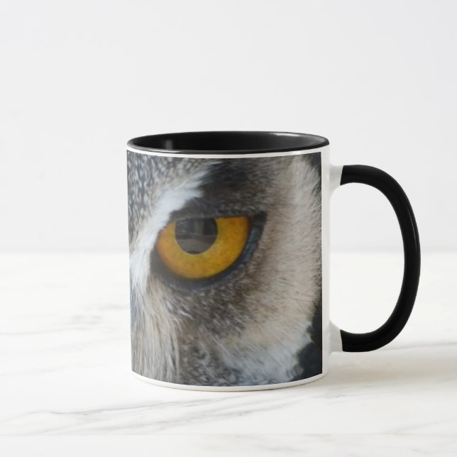 Mug Macro hibou noir et blanc (Droite)