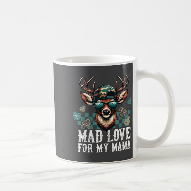 Mug Mad Retro Love For My Mama Camo Deer Hunting Valen (Droite)