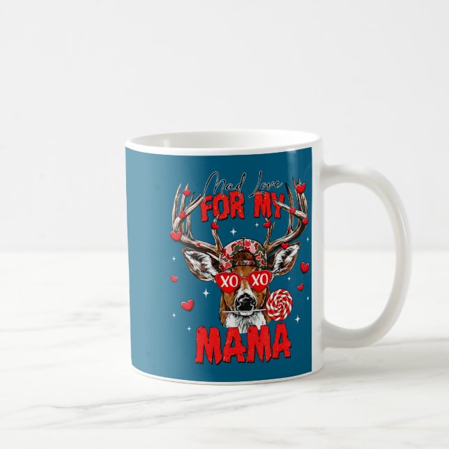 Mug Mad Retro Love For My Mama Deer Hunting Happy Vale (Droite)