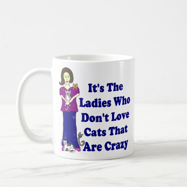 Mug Madame de chat (non fou) (Gauche)