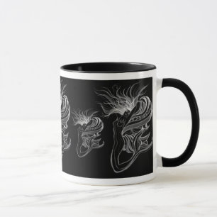 Mug Madame de Sirène-Papillon sur le noir