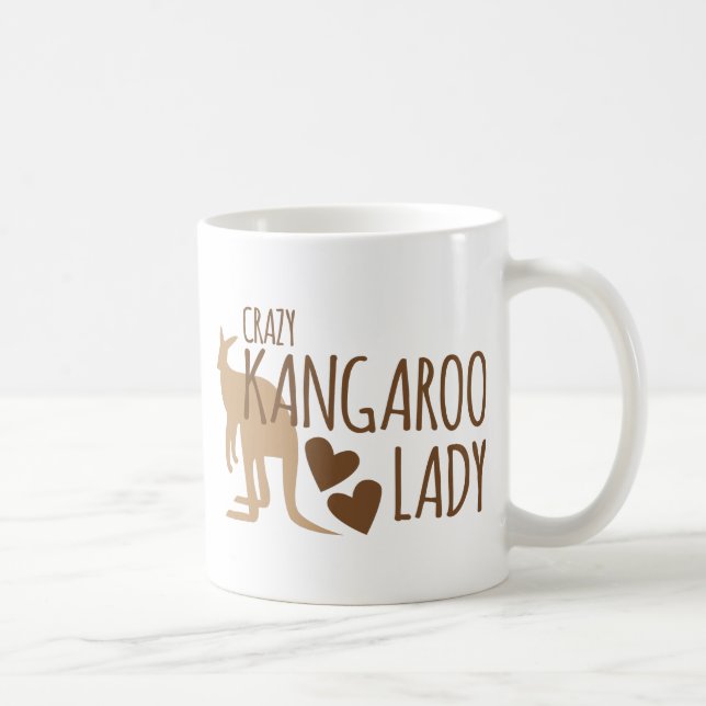 Mug Madame folle de kangourou (Droite)
