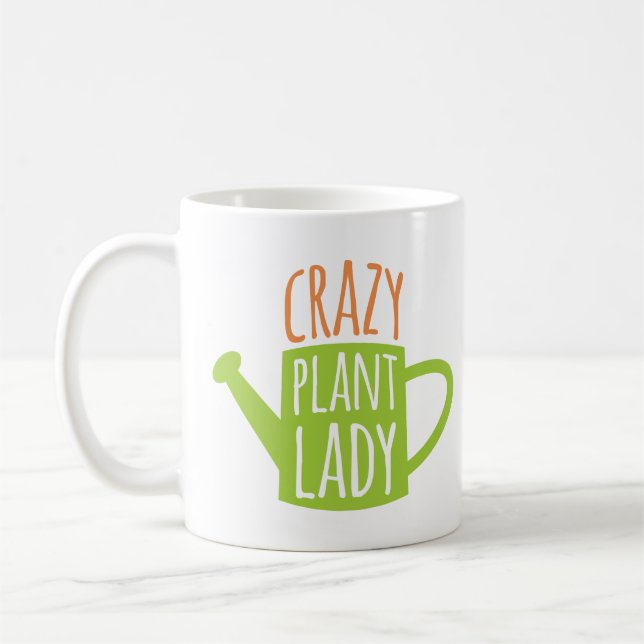 Mug Madame folle disante de jardinage drôle de plante (Gauche)