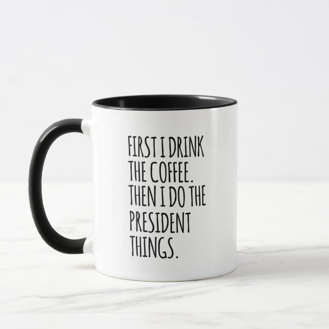 Mug Madame la Présidente, Cadeau drôle pour la nouvell (Gauche)