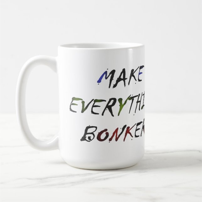 Mug Made for Carol rose script drôle style (Gauche)