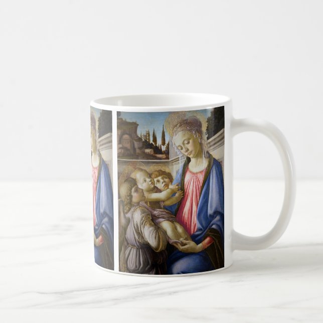 Mug Madone et Enfant et deux anges par Botticelli (Droite)