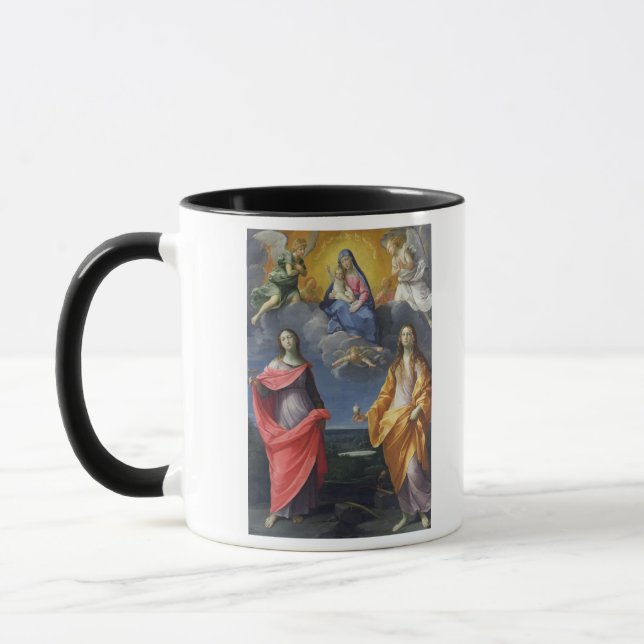 Mug Madonna et enfant avec St Lucy et Mary Magdalene (Gauche)