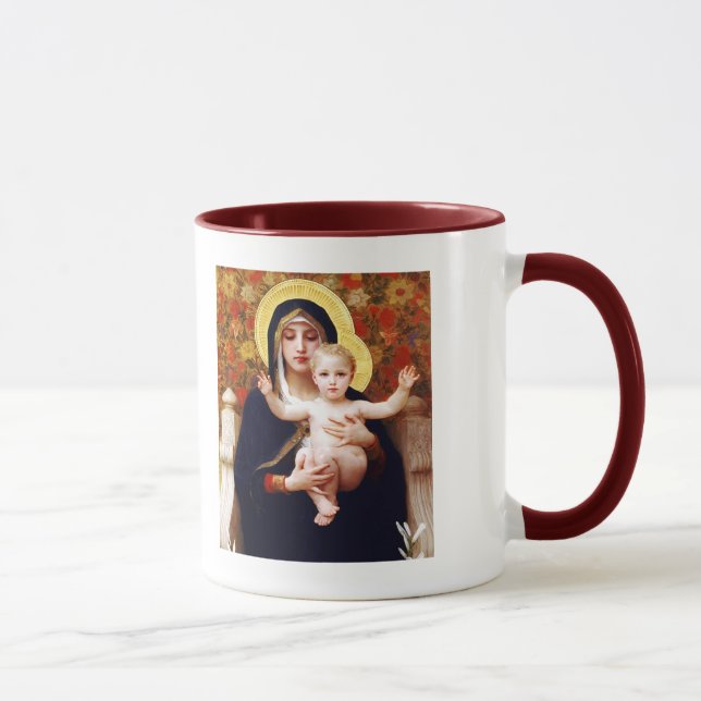 Mug Madonna par W.Bouguereau.Art fin cadeau de Noël (Droite)