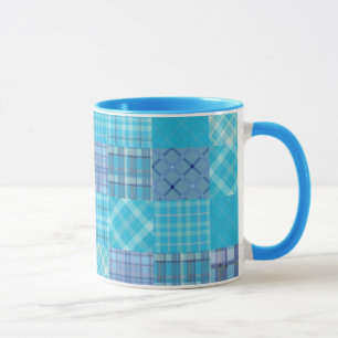 Mug Madras Bleu Clair Plaid