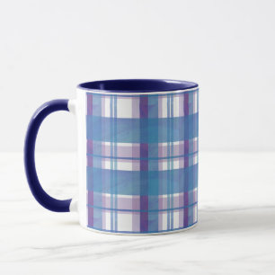 Mug Madras Plaid Blue et Purple