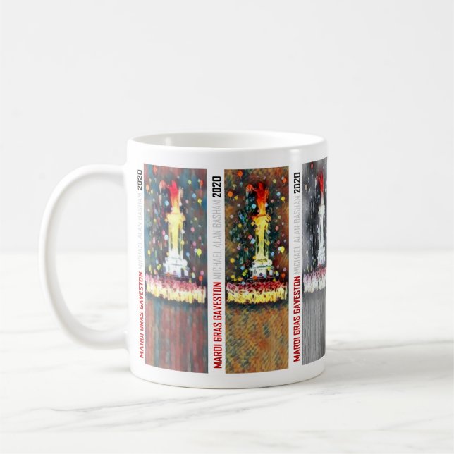 Mug Madri Gras Galveston 2020 par Michael A. Bacham (Gauche)