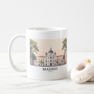 Mug Madrid Espagne Palais Royal Pastel Voyage Design