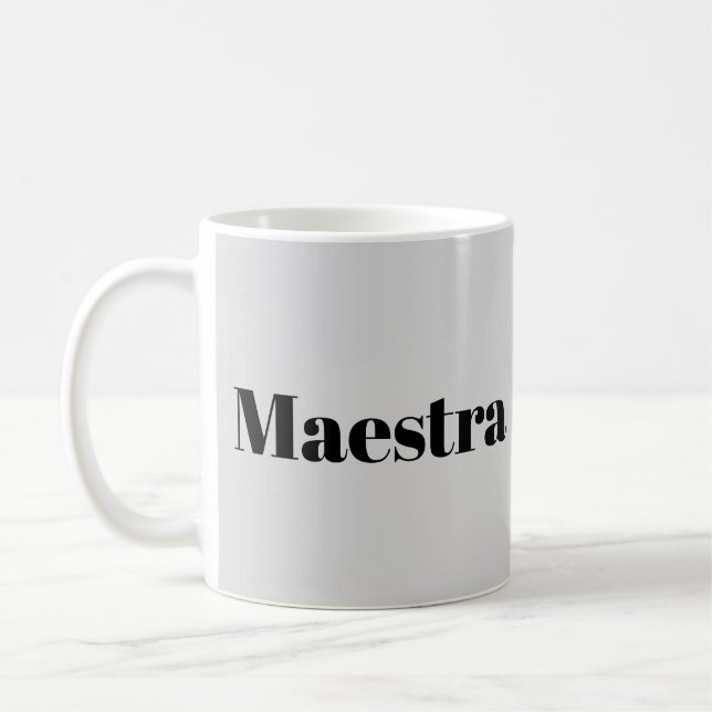 Mug Maestra Conducteur Pianiste Musicien Musique Thème (Gauche)