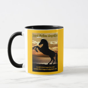 Mug Magazine de fiction rurale Logo cheval avec lever 