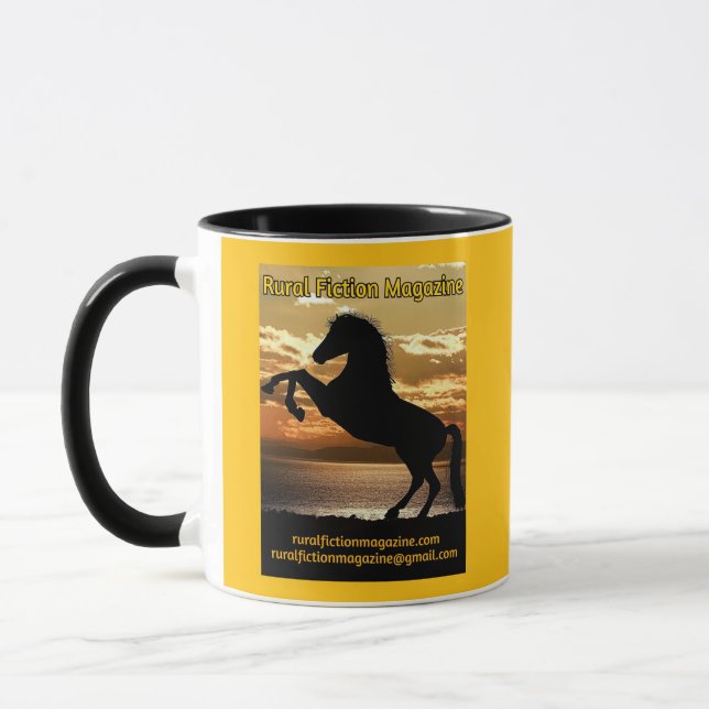 Mug Magazine de fiction rurale Logo cheval avec lever  (Gauche)